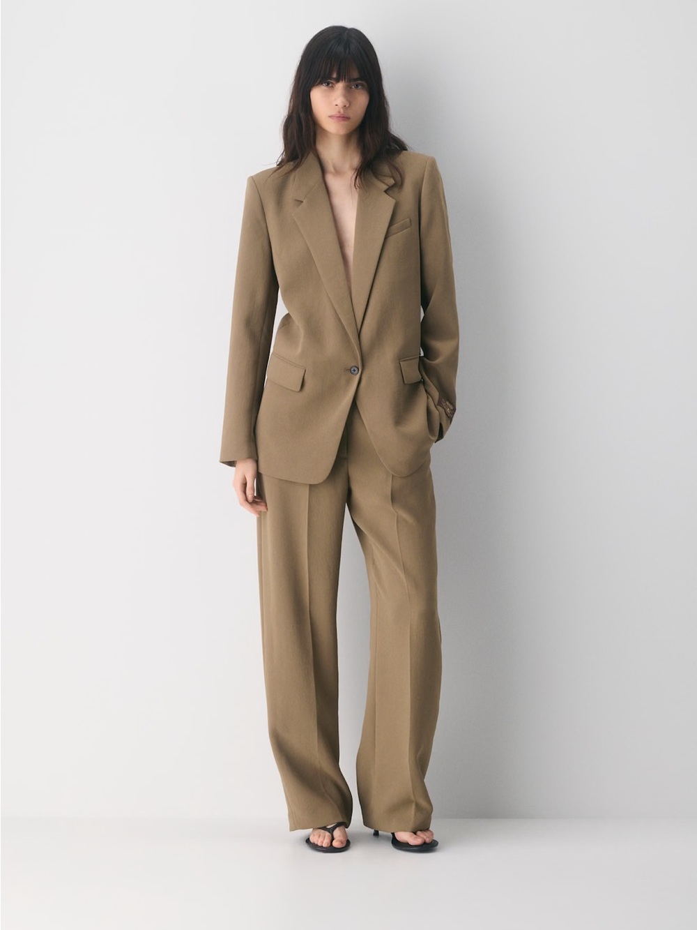 Gorgeous Aritzia Wilfred Generation Blazer in Folio Taupe